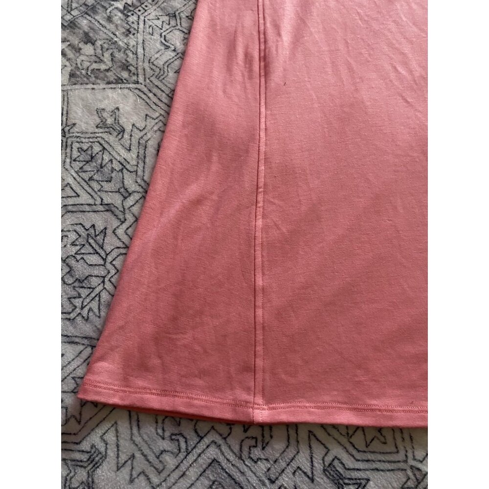 Crown & Ivy Dress Womens Large Coral Puff Sleeve Lounge T Shirt Poshcoral Casual - Picture 5 of 9